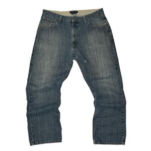 Tommy Hilfiger Freedom Fit Mens Blue Straight Leg Jeans 36x30 Medium Wash
